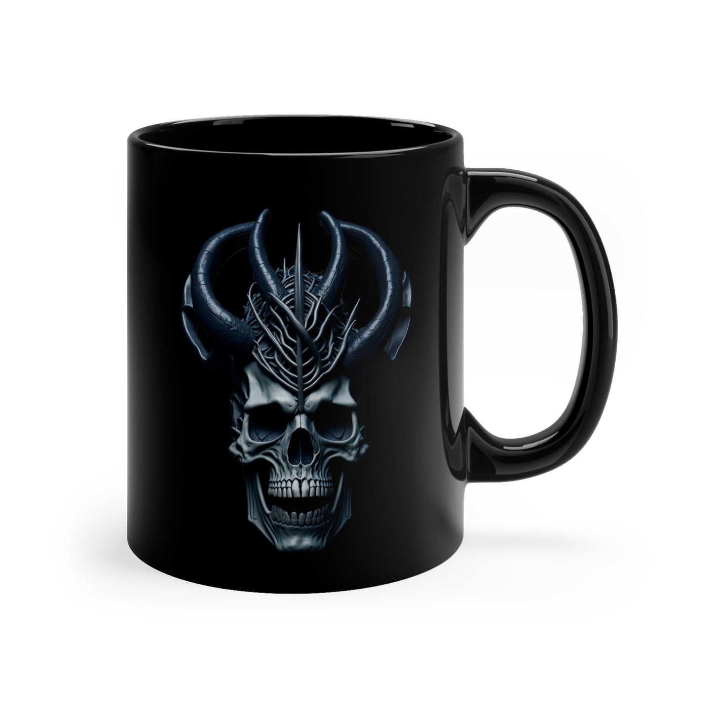 11oz Black Mug - Skull