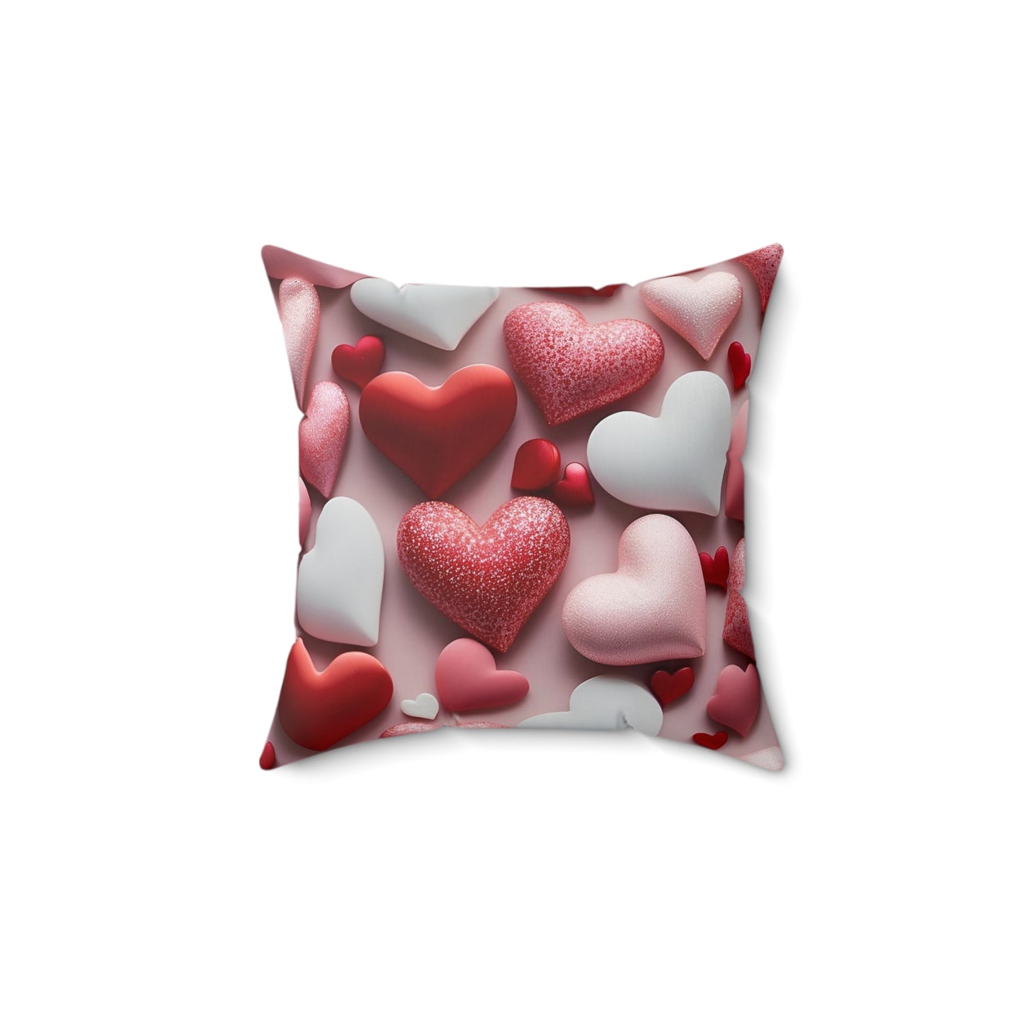 Spun Polyester Square Pillow - Valentine's Day