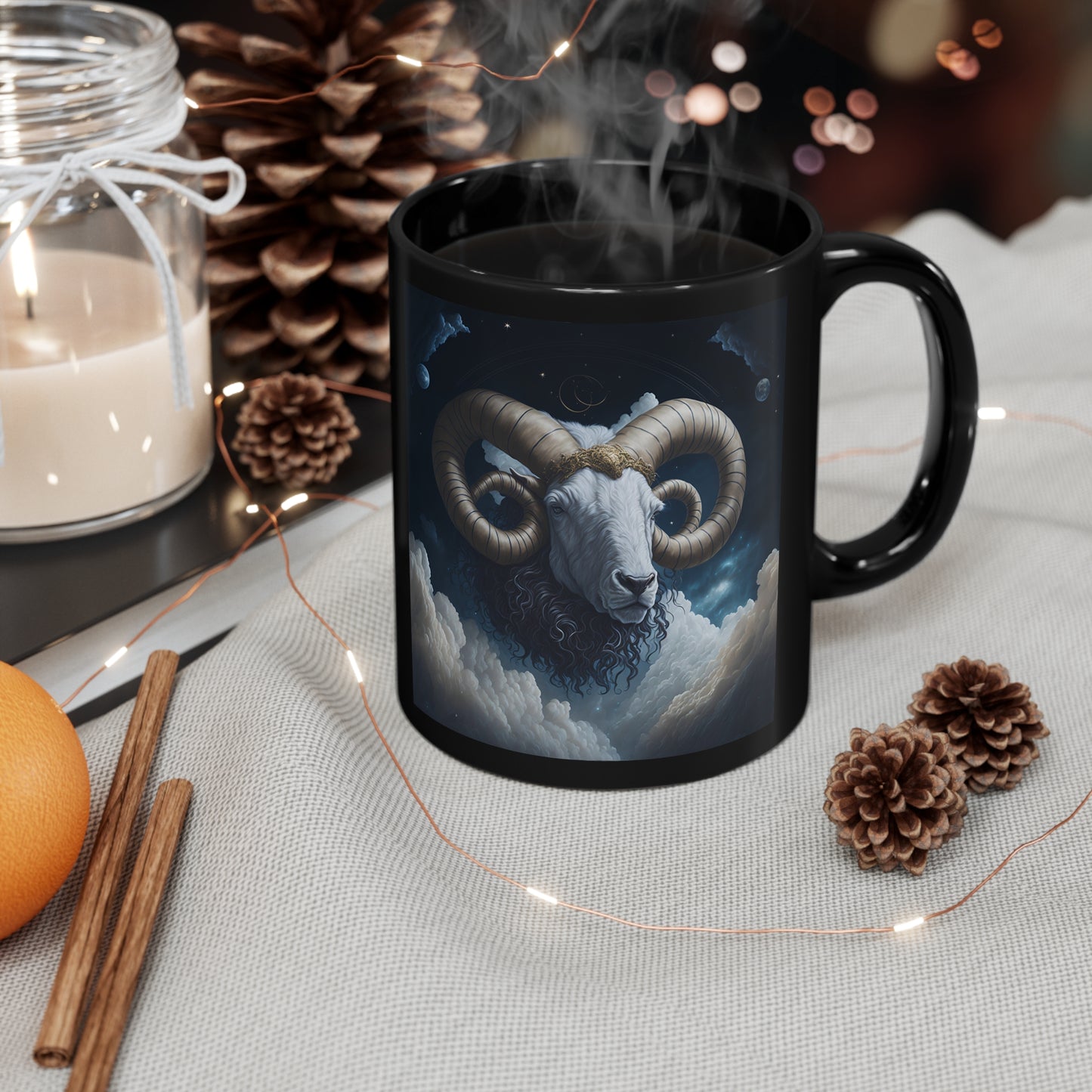 11oz Black Mug - Aries